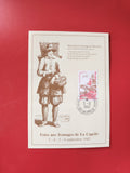 Carte postale philatélie Foire aux fromages La Capelle 1982 timbre oblitéré