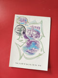 Carte postale philatélie Martigues 94 illustration timbre oblitéré France