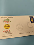 Enveloppe FDC Gabon 1969 Rénovation Nationale Timbre 25F Dialogue Paix