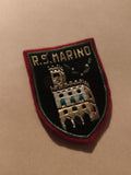 Écusson brodé R.S. Marino ancien, blason textile, patch vintage San Marino