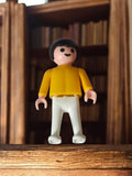 Figurine Playmobil vintage années 70 ancien personnage rétro jaune