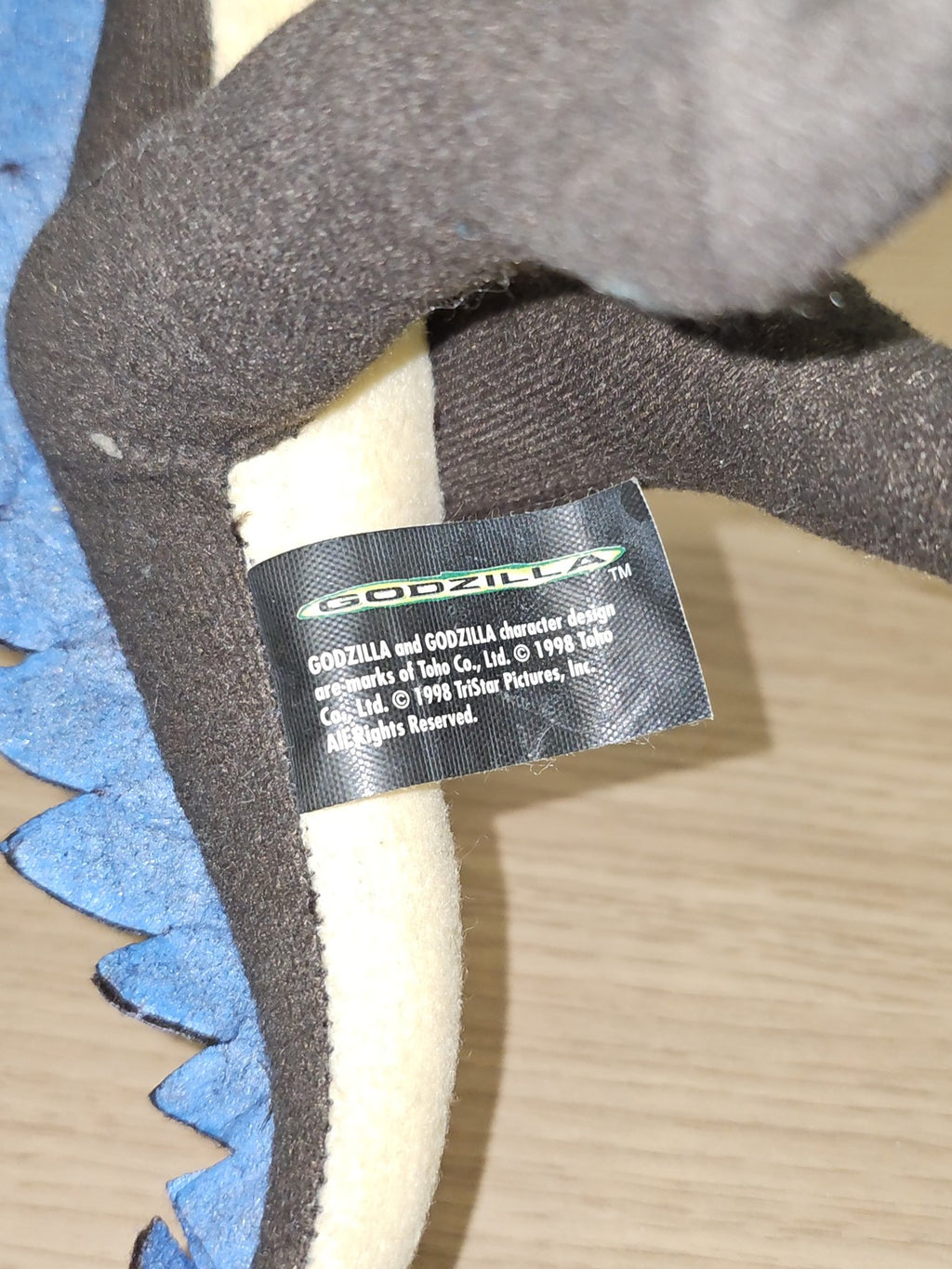 Peluche Godzilla vintage 1998 Toho, ancien jouet collector rare, état bon