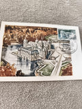 Carte postale ancienne Château de Chantilly oblitérée philatélie France