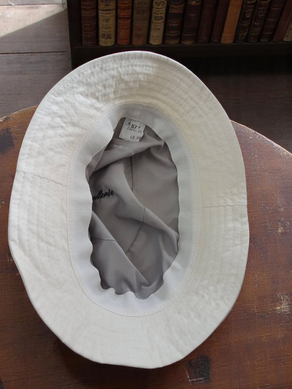 Chapeau bob homme blanc vintage La Chapellerie deadstock neuf rétro