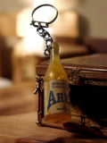 Porte-clés vintage publicitaire Huile Arex bouteille miniature rétro collection
