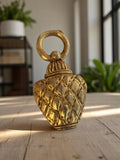 Pendentif vintage années 50 motif losanges doré métal ancien bijou rétro
