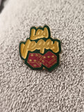 Pin's vintage Las Vegas dés rouges, style années 90, badge casino (Ref 8)