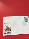 Enveloppe philatélie timbre Corée 1993 illustrée Musique nageuse cachet FDC