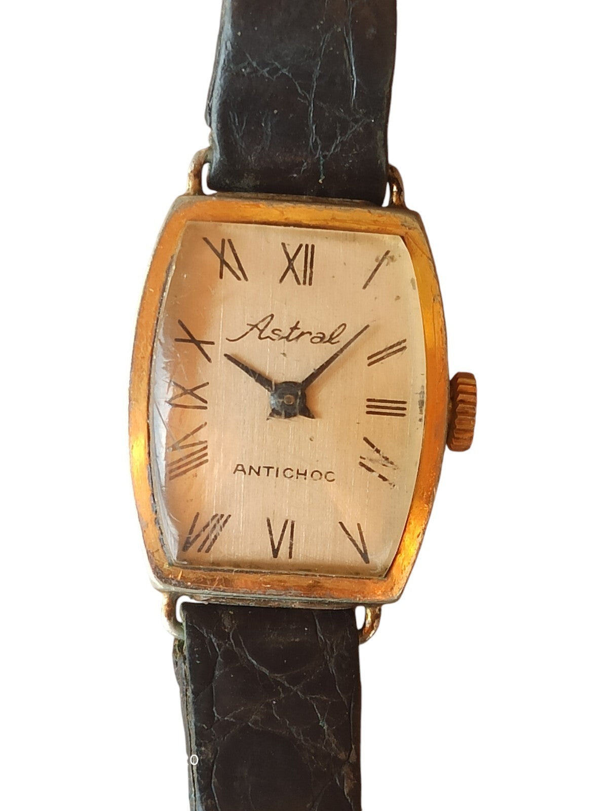 Montre Astral mécanique vintage antichoc cadran rectangulaire années 60-70