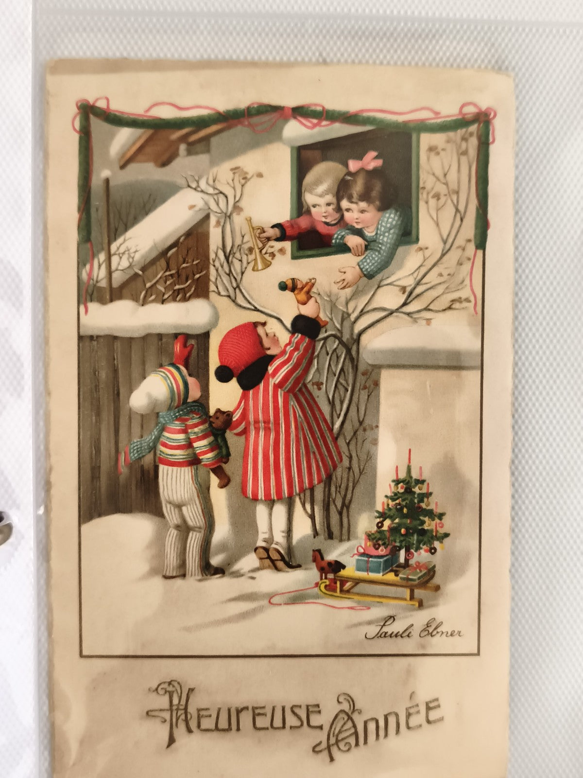 Carte postale ancienne Heureuse Année illustrée Saulé Elner – Nouvel An rétro