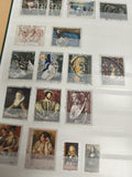 Lot timbres France œuvres d’art peintres célèbres oblitérés philatélie
