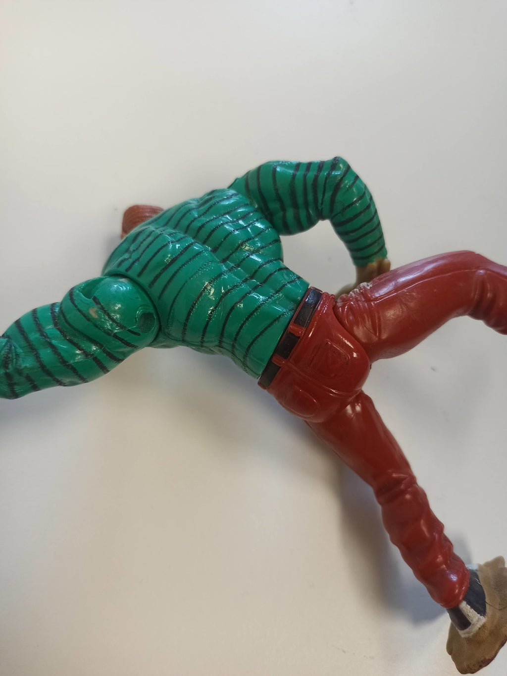 Figurine Sandman vintage Spider-Man Flip 'N Trap rétro vert rouge loose