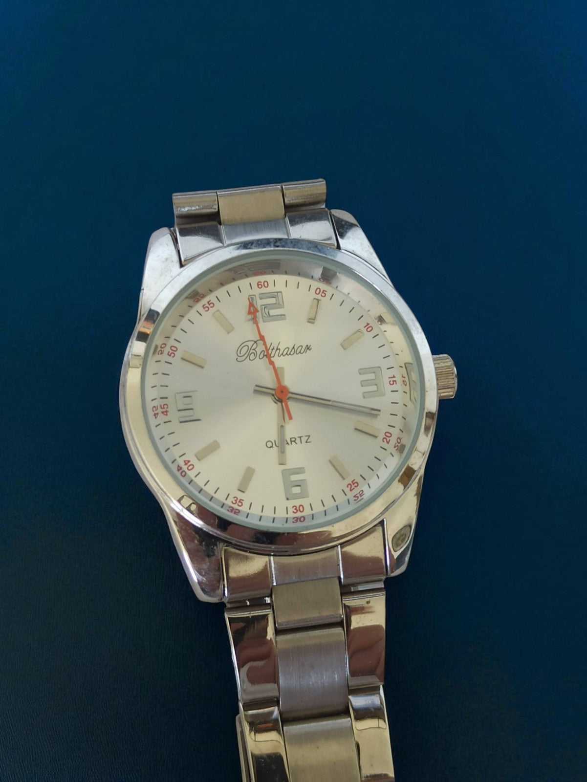 Montre femme Balthasar vintage quartz bracelet métal argenté rétro