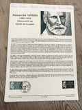 Carte philatélique Alexandre Yersin bacille de la peste timbre Paris