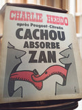 Journal Charlie Hebdo n°213 1974 vintage satirique couverture Cachou Zan