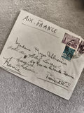 Lettre affranchie Air France timbres anciens oblitérés philatélie France