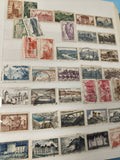 Lot anciens timbres oblitérés France paysages monuments philatélie collection