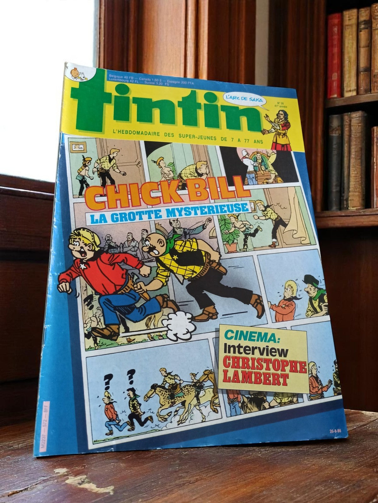Magazine Tintin ancien n°35 1986 CHICK BILL vintage BD hebdo