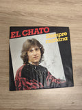 Vinyle 45 tours El Chato Siempre Mañana pochette noire et rouge (Ref 2)