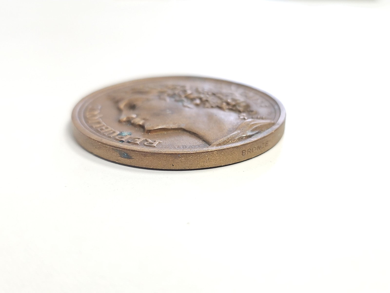 Médaille ancienne signée Bouches du Rhône, vintage collection, objet rétro Franc