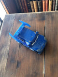 Voiture miniature Disney Cars bleue vintage métal, jouet ancien, déco enfant