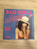 Vinyle 45 tours Donna Summer Bad Girls On My Honor pochette bleue (Ref 2)