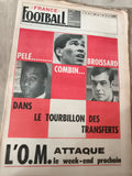 Ancien journal France Football 1969 Pelé Combin Broissard O.M. transferts vintag