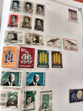 Lot 18 timbres anciens Uruguay XXe siècle philatélie thème personnages oiseaux