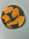 Vintage pin's Les Simpsons Homer Bart badge rond collection animation