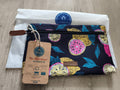 Pochette Cabaia motif agrumes multicolore neuve 24 cm zip, accessoire sac