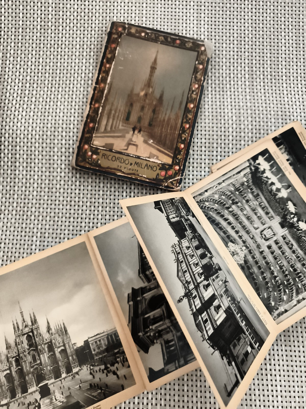 Album photos ancien Ricordo di Milano vues vintage Italie Duomo
