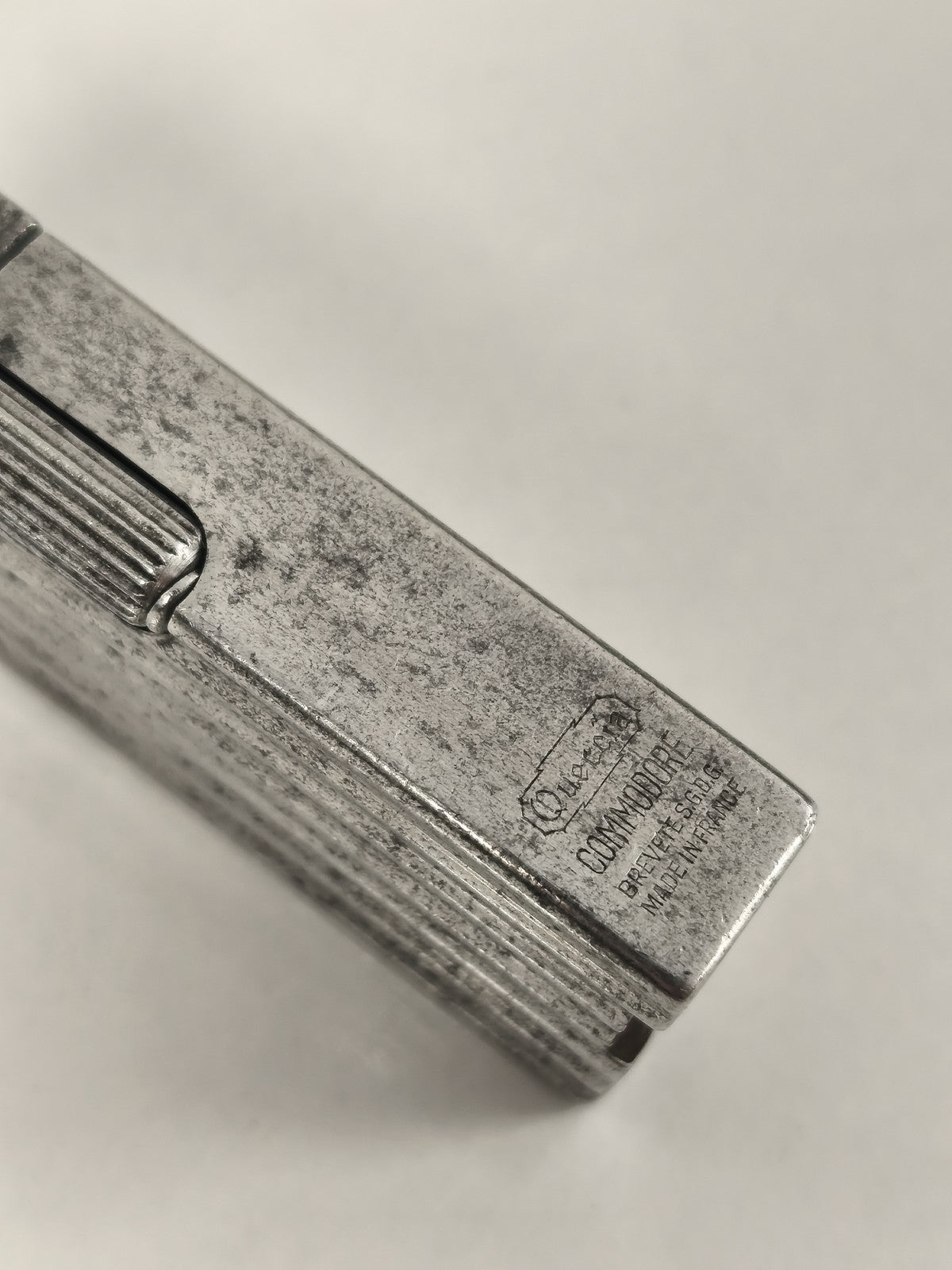 Vintage briquet de collection Quercia Commodore années 1940 ancien rétro rare