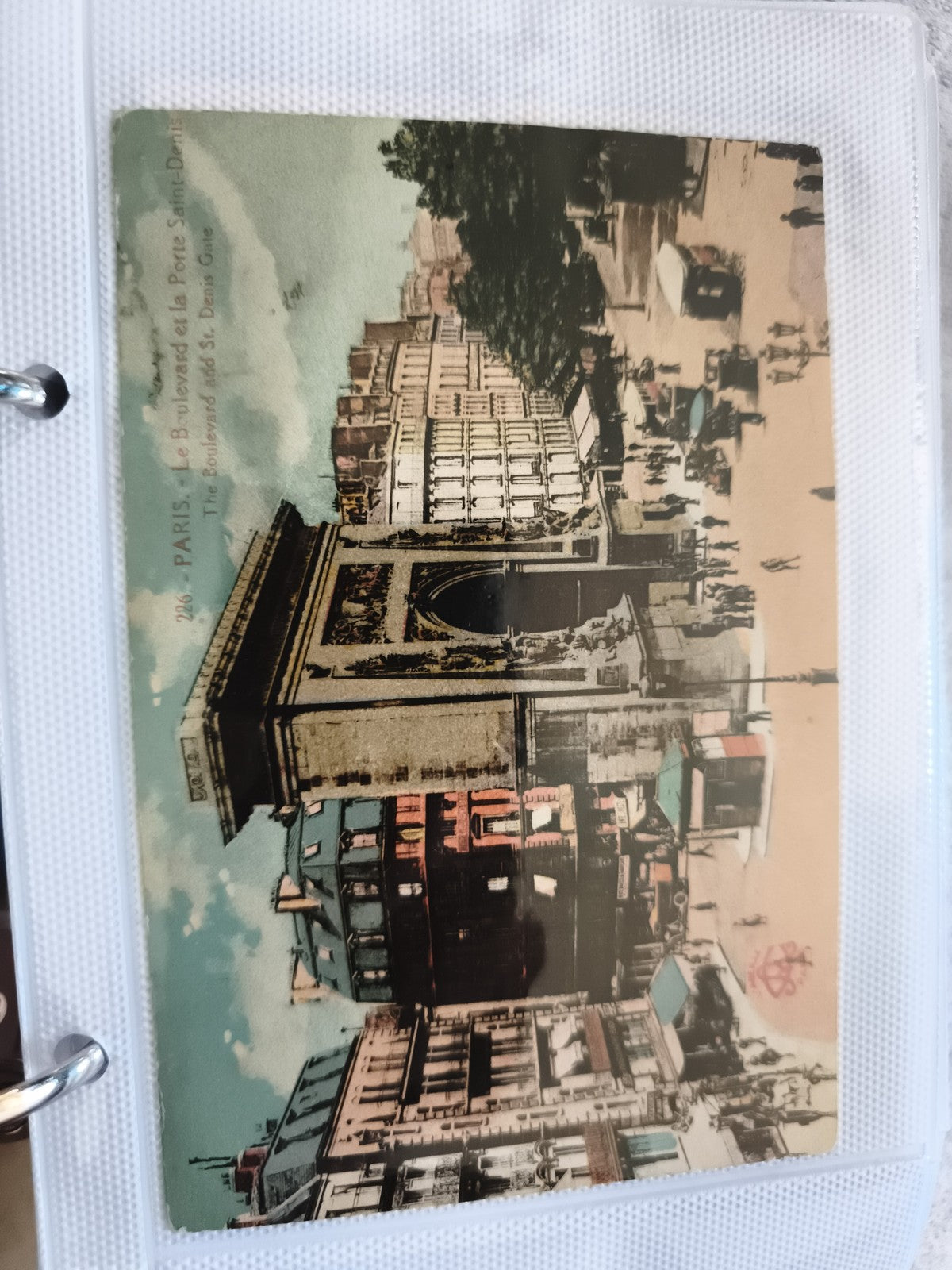 Carte postale CPA Paris Porte Saint-Denis boulevard illustrée couleur