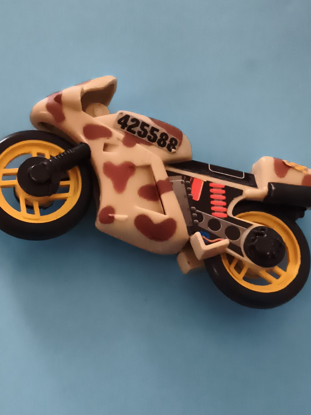 Moto camouflage Gi Joe beige marron jaune jouet militaire 425588