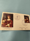 Enveloppe FDC Gabon Portrait Jeanne d'Aragon 1970 Timbre 100F numérotée