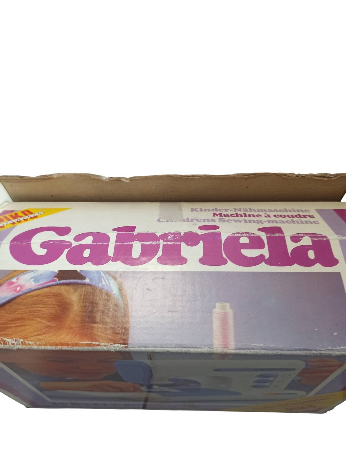 Machine à coudre jouet enfant Gabriela vintage en boîte, années 90