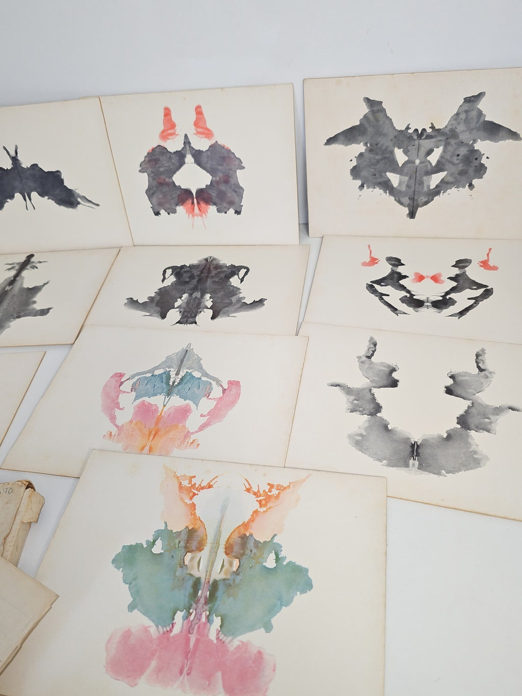 Titre: Vintage carnet psychodiagnostic Rorschach authentique hôpital, curiosité