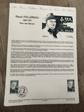Lettre philatélique Raoul Follereau 1903-1977 timbres 1,90F France cachet 1987