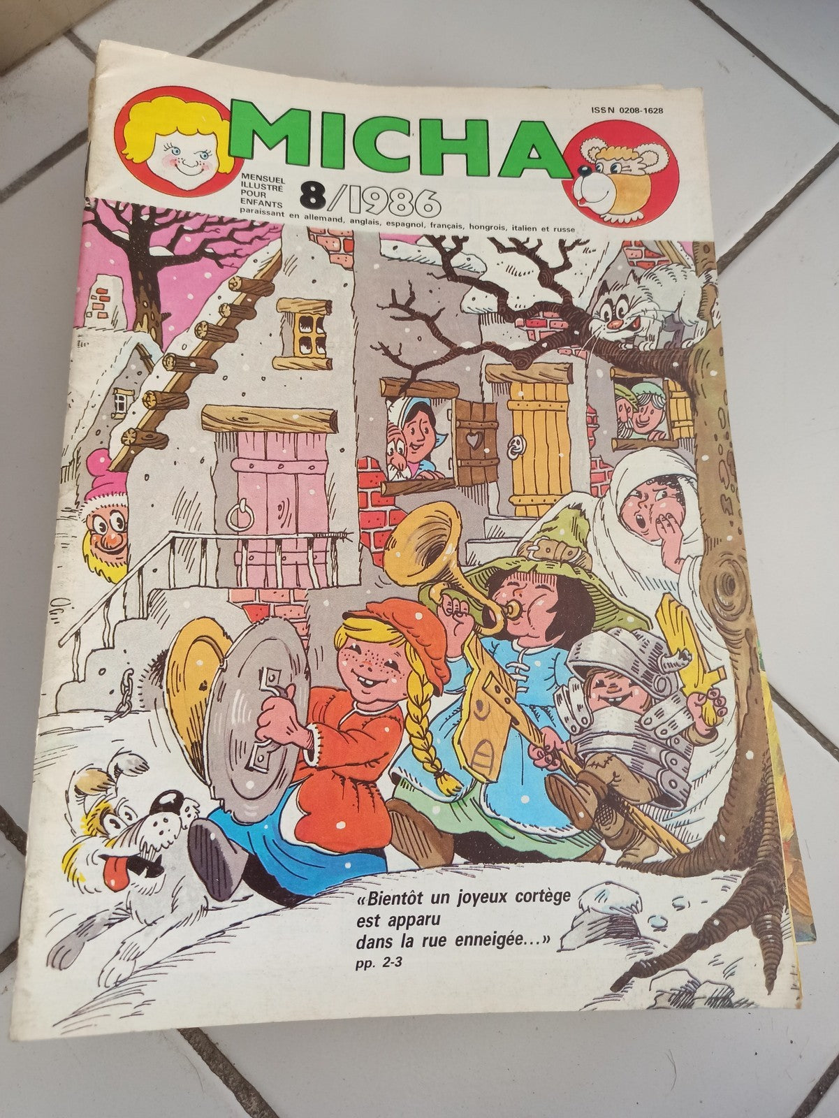 Magazine Micha 8/1986 vintage enfant illustré ancien presse 1980s rare rétro