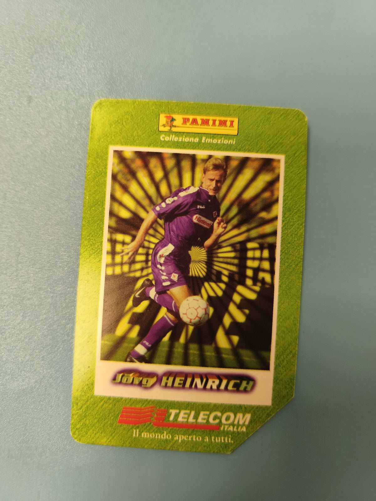 Ancienne télécarte Panini Jörg Heinrich Telecom Italia football vintage