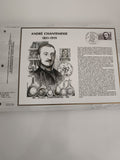 Feuillet philatélique CEF André Chantemesse 1851-1919 avec timbre oblitéré