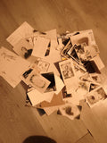 Lot ancien cartes postales photos lettres vintage XIXe XXe documents papier