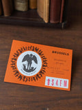 Carte QSL radio amateur Bruxelles OS4FM vintage rétro 1979 orange