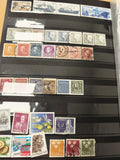 Lot de timbres Suède variés multicolores philatélie (support non inclus)