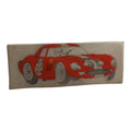 Plaquette dessin voiture vintage Ferrari style Scalextric Dinky Toys rare