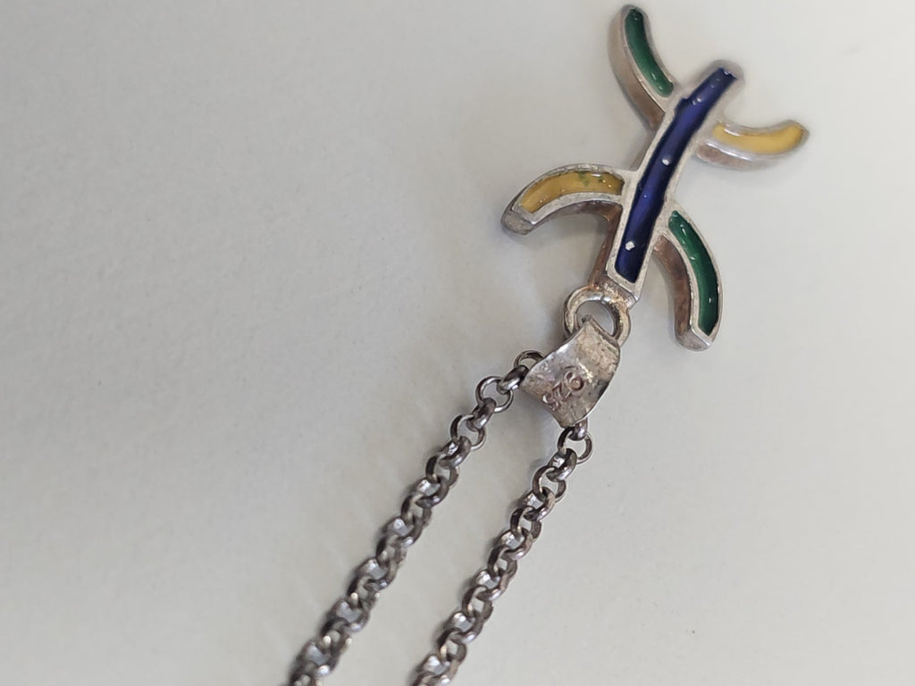 Collier ancien en argent massif 5,7g vintage pour collection bijoux rétro
