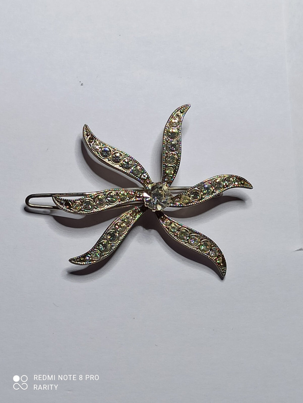 Barrette vintage étoile strass, pince cheveux fantaisie rétro