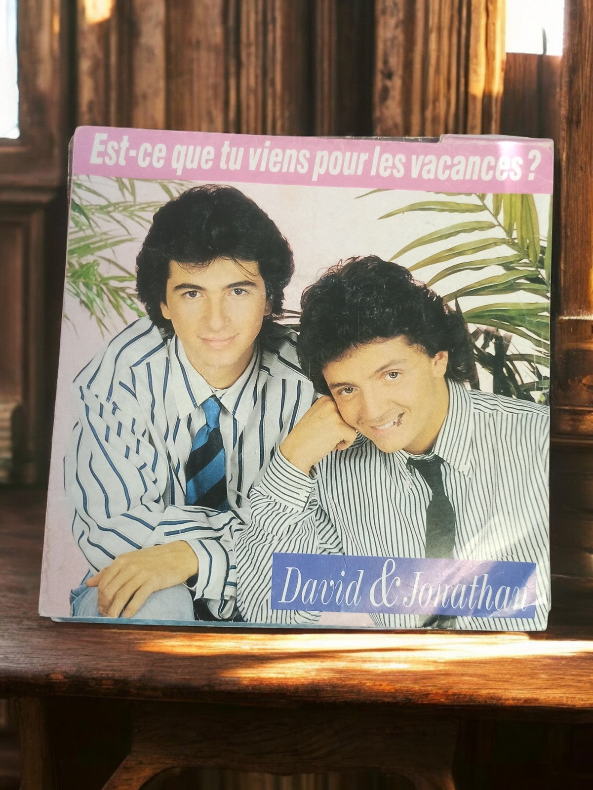 Vinyle 45 tours David & Jonathan Est-ce que tu viens pour les vacances ? rétro