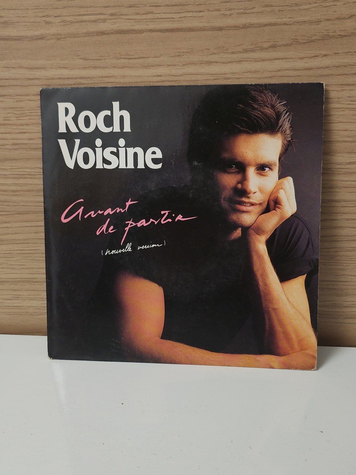Vintage 45 rpm old vinyl record Roch Voisine collector retro French song