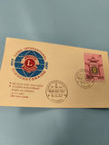 Ancienne enveloppe FDC Vietnam 1967 Lions Club timbre Saigon premier jour